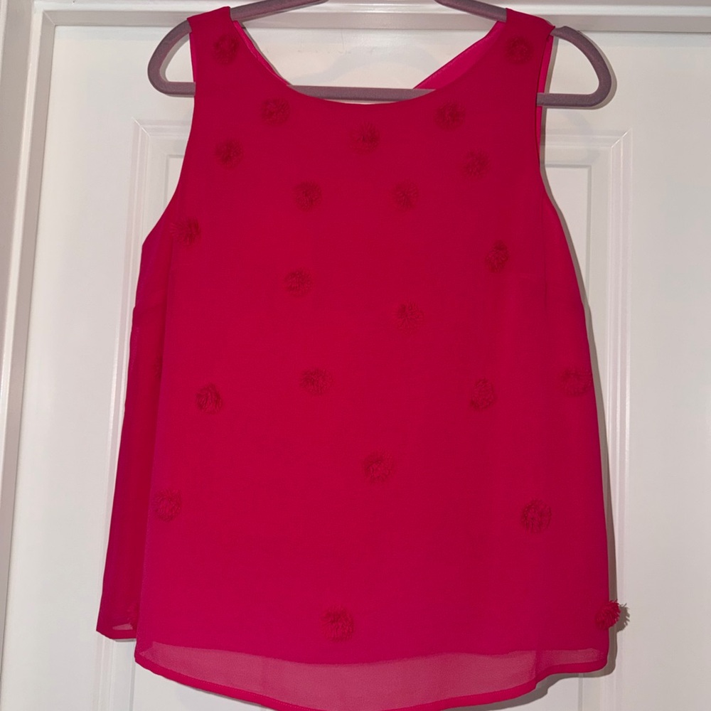 Talbots Bright Pink Sleeveless Blouse